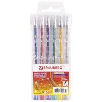 Ручки гелевые Brauberg Jet 0,8 мм 6 цветов 141030 (4)