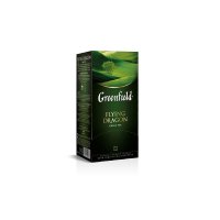 Чай Greenfield Flying Dragon зеленый в пакетиках, 25 шт. / Чай, кофе