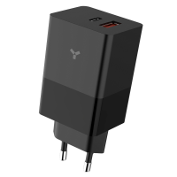 Сетевое зарядное устройство Accesstyle Crocus GaN 65WCA Black / Зарядные устройства
