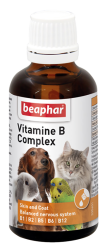 Vitamine B комплекс витаминов группы В для кошек, собак, птиц, 50 мл, Beaphar / Витамины, добавки