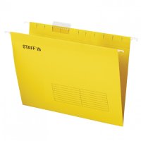 Подвесные папки А4 350х240 мм до 80 л к-т 10 шт желтые картон STAFF 270930 (1)