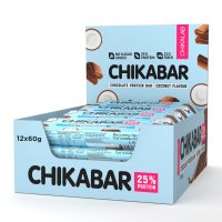 Протеиновый батончик Chikalab – Chikabar - Кокос с шоколадной начинкой (12 шт.) / SALE -20%