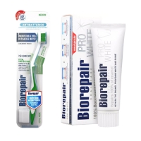 Biorepair - Набор для сохранения белизны зубов: зубная паста 75 мл + зубная щетка / Выгодные наборы