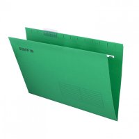 Подвесные папки A4/Foolscap 404х240 мм до 80 л к-т 10 шт зеленые картон STAFF 270934 (1)