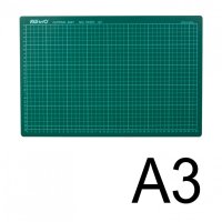 Коврик мат для резки 3-слойный А3 450х300 мм настольный зеленый 3 мм KW-trio 9Z201 235513 (1)