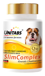Slim Complex UT c Q10 для собак, 100 таблеток, UNITABS / Витамины, добавки