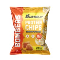 Чипсы протеиновые цельнозерновые - BOMBERS - Нежный сыр (6 шт.) / Продукты для набора массы