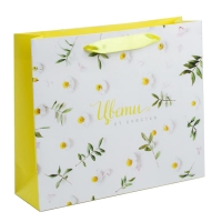 Пакет ламинированный горизонтальный «Цвети от счастья» ML 27 x 23 x 11,5 см / Подарочная упаковка
