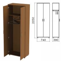 Шкаф для одежды Монолит 740х390х2050 мм цвет орех гварнери ШМ49.3 640178 (1)