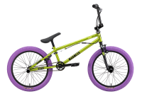 Экстремальный велосипед Stark Madness BMX 3, год 2024, цвет Зеленый-Фиолетовый, ростовка 9 / Велосипеды Экстремальные