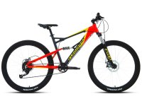 Велосипеды Двухподвесы Forward Flare 27.5 2.0 D FR, год 2023, цвет Серебристый-Красный, ростовка 18 / Велосипеды Двухподвесы