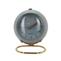 Часы-будильник настольные, 8х6х9.8 см, металл, голубой / Часы настольные, будильники
