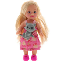 Кукла Еви с зверюшками, 12 см., 3 вида