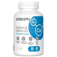 Кальций и Витамин Д3, 90 таблеток, Ultrasupps / Другие формулы
