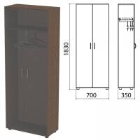 Шкаф каркас для одежды Канц 700х350х1830 мм цвет венге ШК40.16.2 640546 (1)