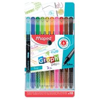 Ручки капиллярные трехгранные Maped Graph'Peps 0,4 мм 10 цветов 749050/143362 (2)