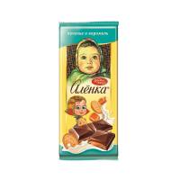 Шоколад Аленка с начинкой печенье и карамель, Красный Октябрь, 87 гр. / Молочный шоколад
