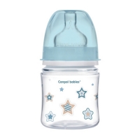 Canpol PP EasyStart Newborn baby - Бутылочка с широким горлышком антиколиковая, 120 мл, 0+, цвет: голубой, 1 шт / Кормление