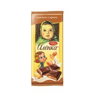 Шоколад Аленка с начинкой соленая карамель и арахис, Красный Октябрь, 90 гр. / Молочный шоколад