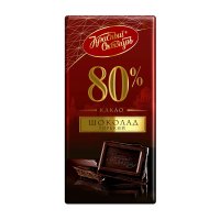 Шоколад Горький Красный Октябрь 80% какао, 75 гр. / Горький шоколад
