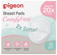 Pigeon Comfy Feel Breast Pads - Вкладыши для бюстгальтера с алоэ, 30 шт / Товары для мам