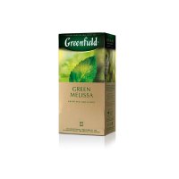 Чай Greenfield Green Melissa зеленый в пакетиках, 25 шт. / Чай, кофе