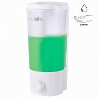 Дозатор для жидкого мыла LAIMA НАЛИВНОЙ 0,38 л белый матовый ABS-пластик 603922 (1)