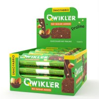 Шоколадный батончик без сахара "QWIKLER" (Квиклер) - Шоколадно-ореховое пралине / SALE -30%