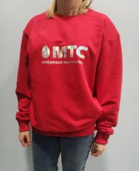 Свитшот с логотипом МТС Цифровая Экосистема унисекс Красный (4XL) / Одежда