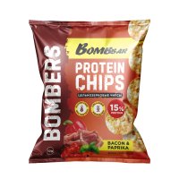 Чипсы протеиновые цельнозерновые - BOMBERS - Бекон с паприкой (6 шт.) / Продукты для набора массы