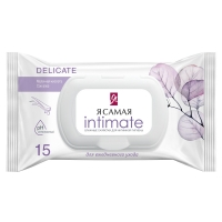 Я Самая - Влажные салфетки с алоэ для интимной гигиены Intimate, 15 шт / Женская гигиена