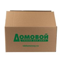 Коробка из гофрокартона Домовой, 40x30x20 см / Пластмасса строительная