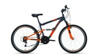 Велосипеды Двухподвесы Altair MTB FS 26 1.0, год 2022, цвет Серебристый-Оранжевый, ростовка 18 / Велосипеды Двухподвесы