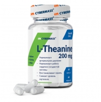 CyberMass - Пищевая добавка Theanine 200 мг, 60 капсул / Витамины и БАДы