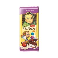 Шоколад Алёнка с молочной начинкой и веселинками, Красный Октябрь, 87 гр. / Молочный шоколад