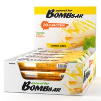 Протеиновый батончик Bombbar - Лимонный торт (12 шт.) / Батончики протеиновые Bombbar 60г