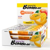 Протеиновый батончик Bombbar - Пудинг "банан-манго" (12 шт.) / Батончики протеиновые Bombbar 60г