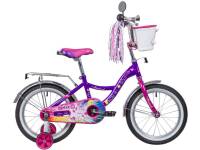 Детский велосипед Novatrack Little Girlzz 16, год 2023, цвет Фиолетовый / Велосипеды Детские