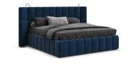 Кровать BOSS.XO 180*200 велюр Monolit синяя / Кровати