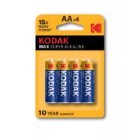 Батарейки KODAK MAX Super Alkaline, LR6-4BL, KAA-4 / Батарейки