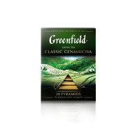 Чай Greenfield Classic Genmaicha зеленый в пирамидках, 20 шт. / Чай, кофе