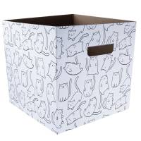 Коробка для хранения Домовой Коты, складная с крышкой, 30х30х30 см / Коробки, корзины