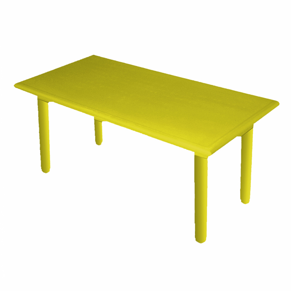 Большой стол "Королевский", пластик с металлической базой, цвет Желтый