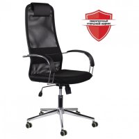 Кресло офисное BRABIX Pilot EX-610 CH premium хром ткань-сетка черное 532417 (1)