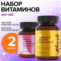 Набор витаминов «Anti Age» 4FRESH HEALTH, 60 шт. + 60 шт. / Synergetic