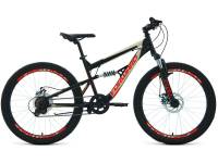 Подростковый велосипед Forward Raptor 24 2.0 Disc, год 2021, цвет Черный-Красный / Велосипеды Подростковые