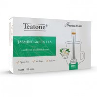 Чай TEATONE зеленый с ароматом жасмина 100 стиков по 1,8 г 1242 622803 (1)