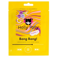 Holly Polly - Витаминная тканевая маска с витамином С и ягодами асаи Bang Bang! на кремовой основе, 22  г / Маски