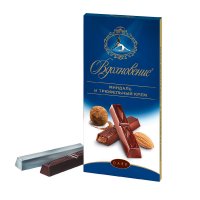 Шоколад Вдохновение миндаль и трюфельный крем, 100 гр. / Горький шоколад