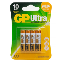 Батарейка алкалиновая GP Ultra Alkaline 24А AАA, 4 шт. / Батарейки